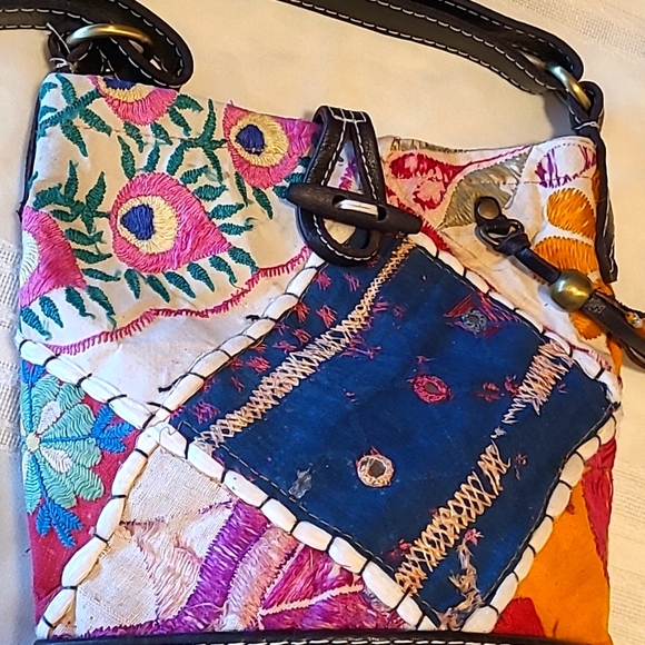 Raj Anthropologie Messenger Bag Women's Boho Hippie Made in India Unique NWT - Picture 7 of 16
